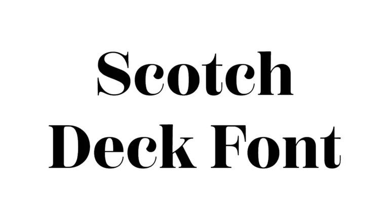 Scotch Deck Font