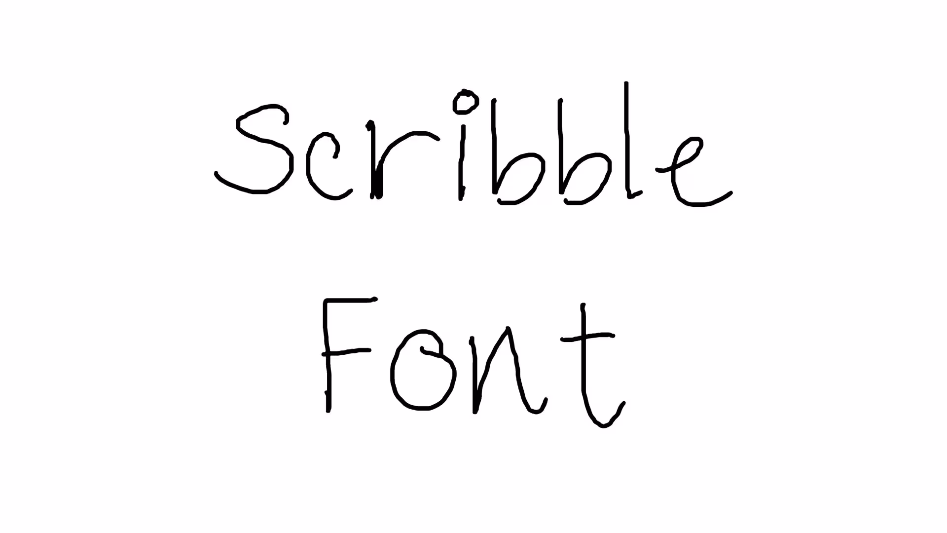 Scribble Font