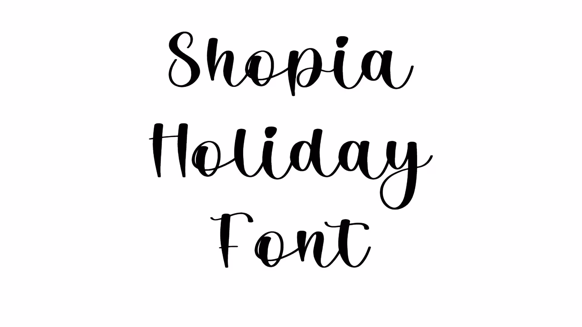 Shopia Holiday Font