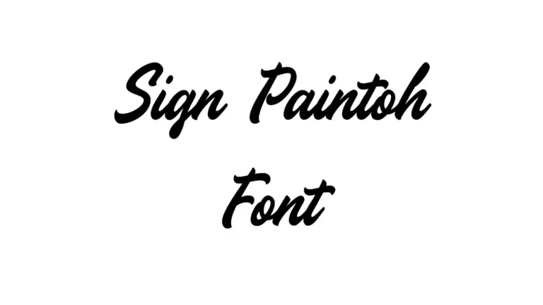 Sign Paintoh Font