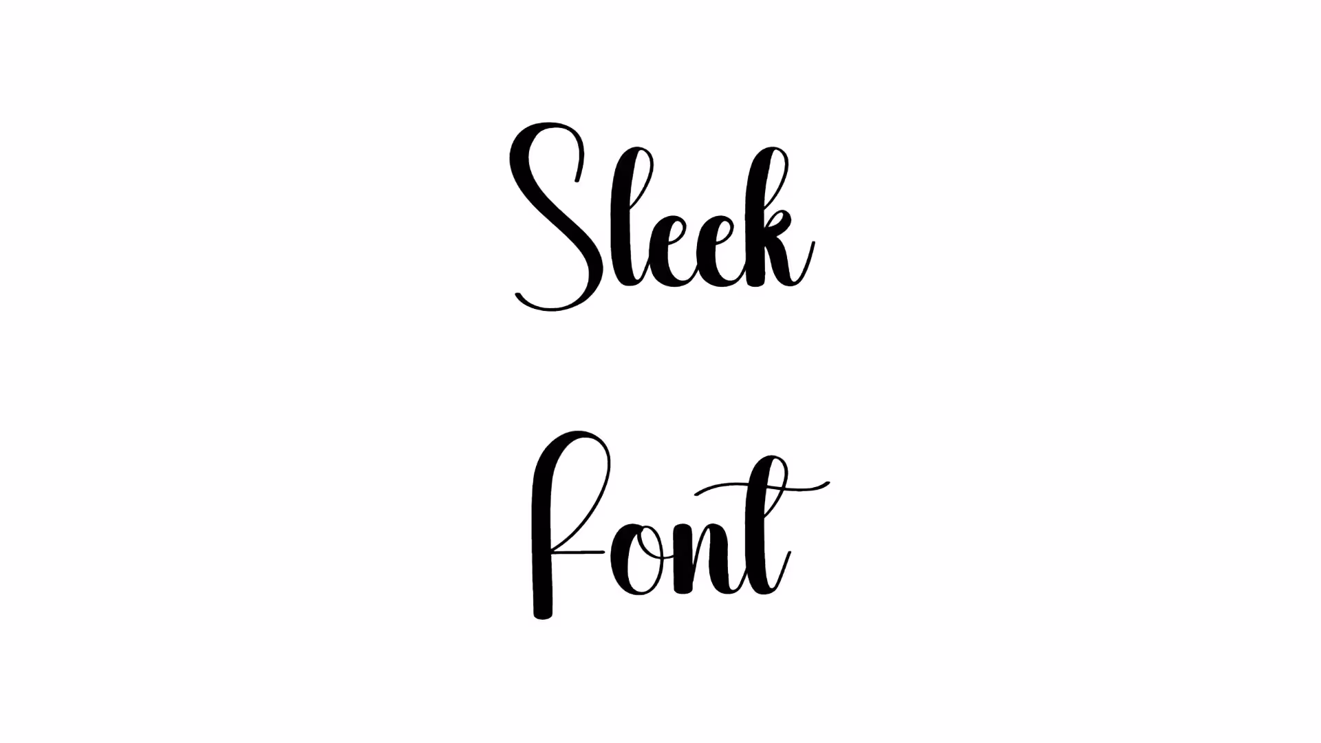 Sleek Font