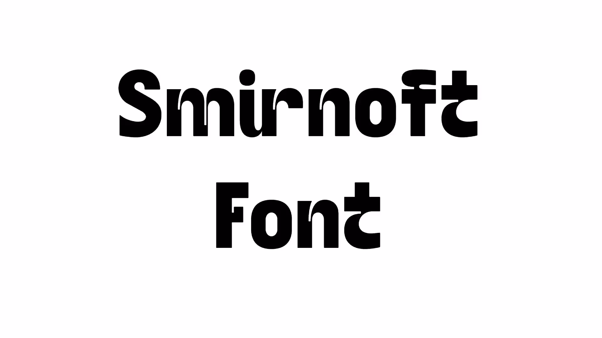 Smirnoft Font
