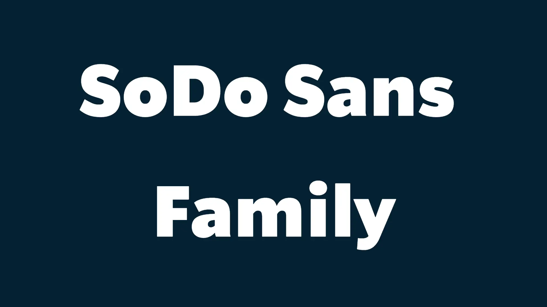 SoDo Sans Family