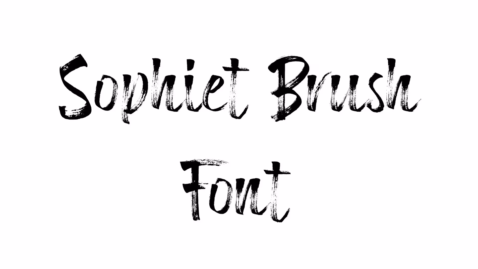 Sophiet Brush Font