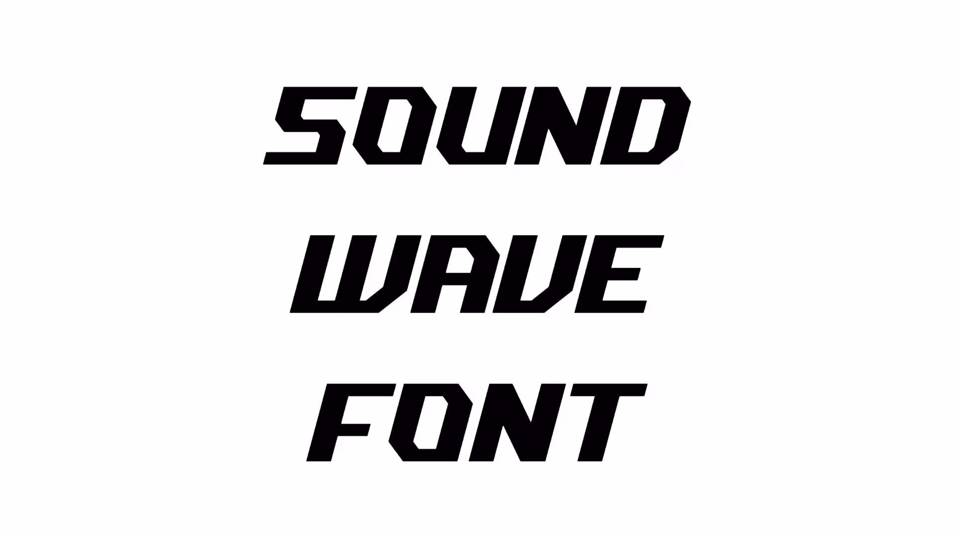 Sound Wave Font
