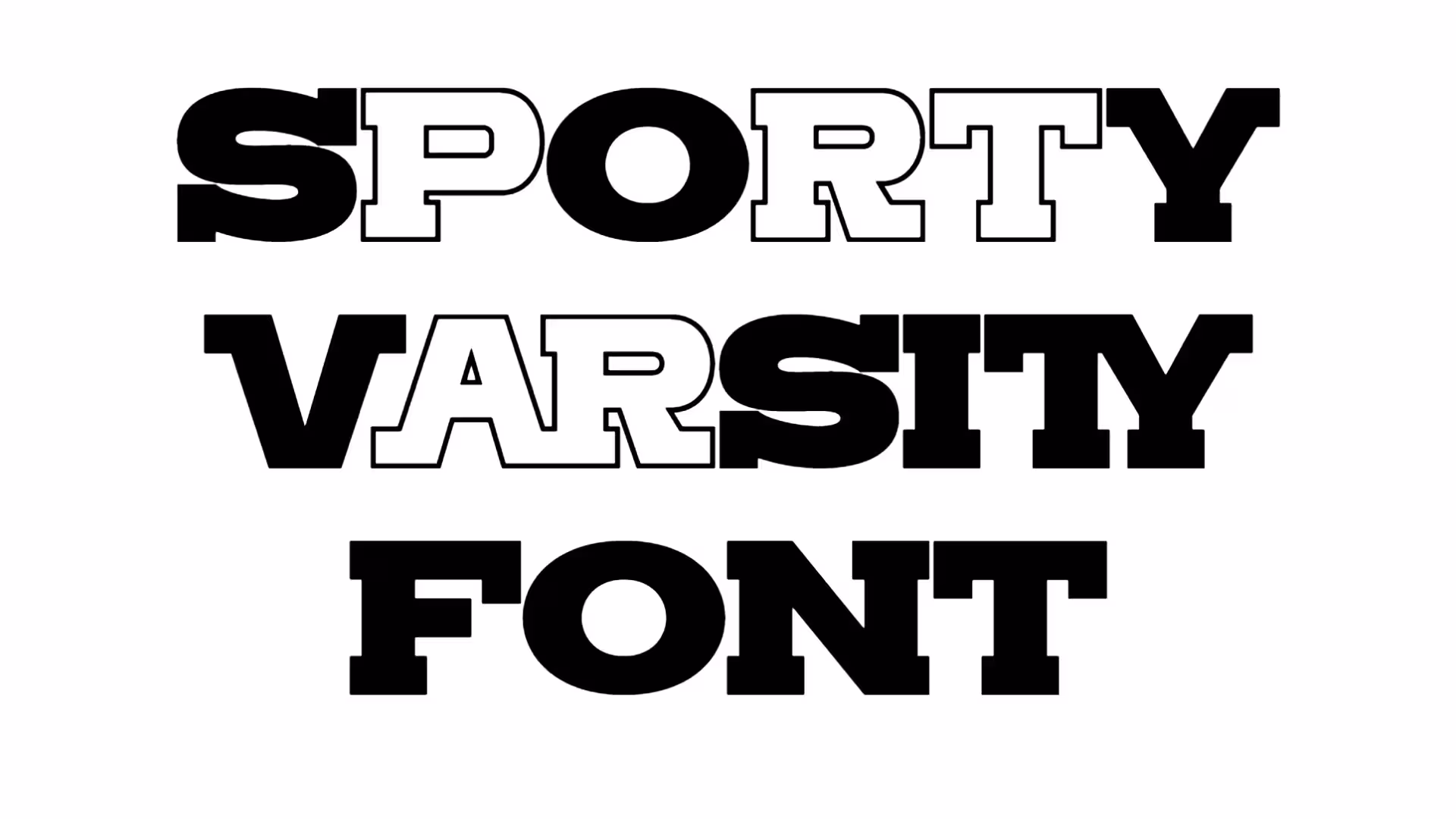 SpOrtY VarSITY FONT