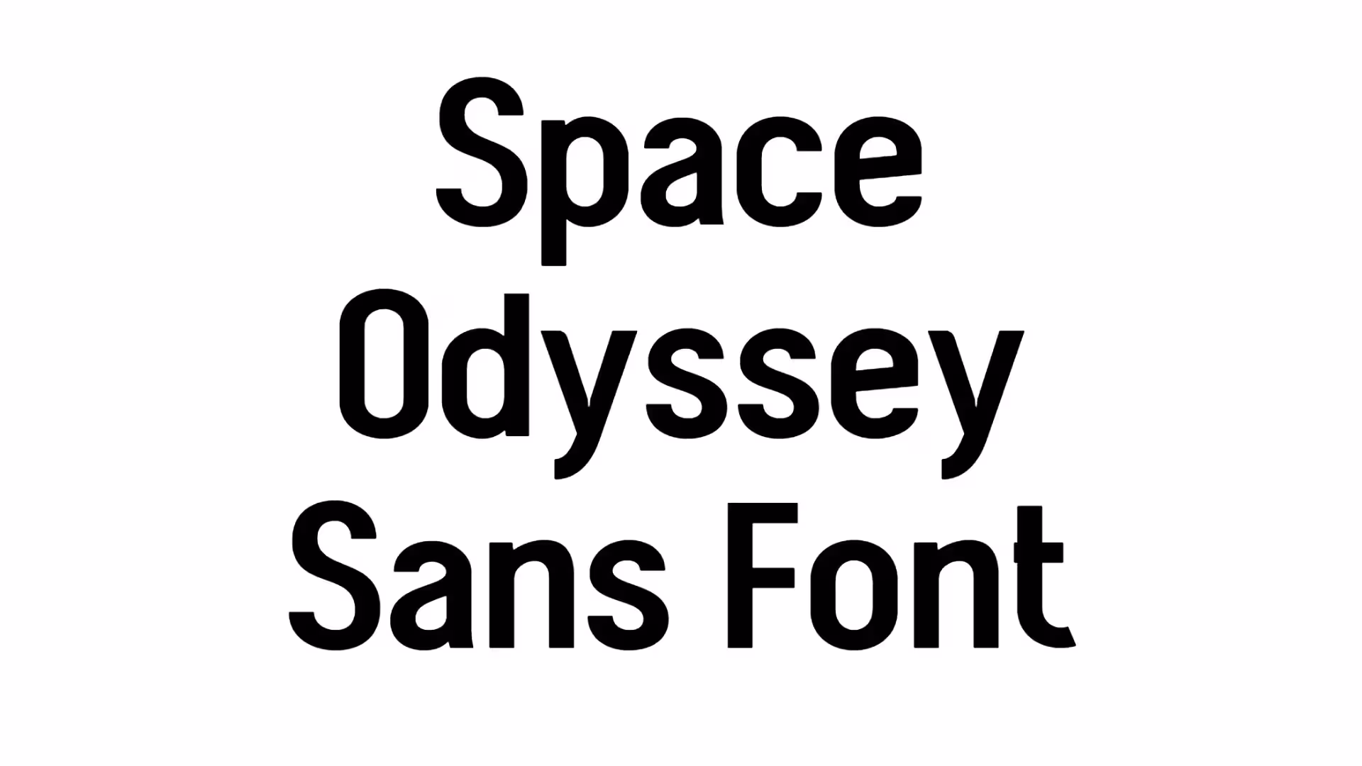 Space Odyssey Sans Font