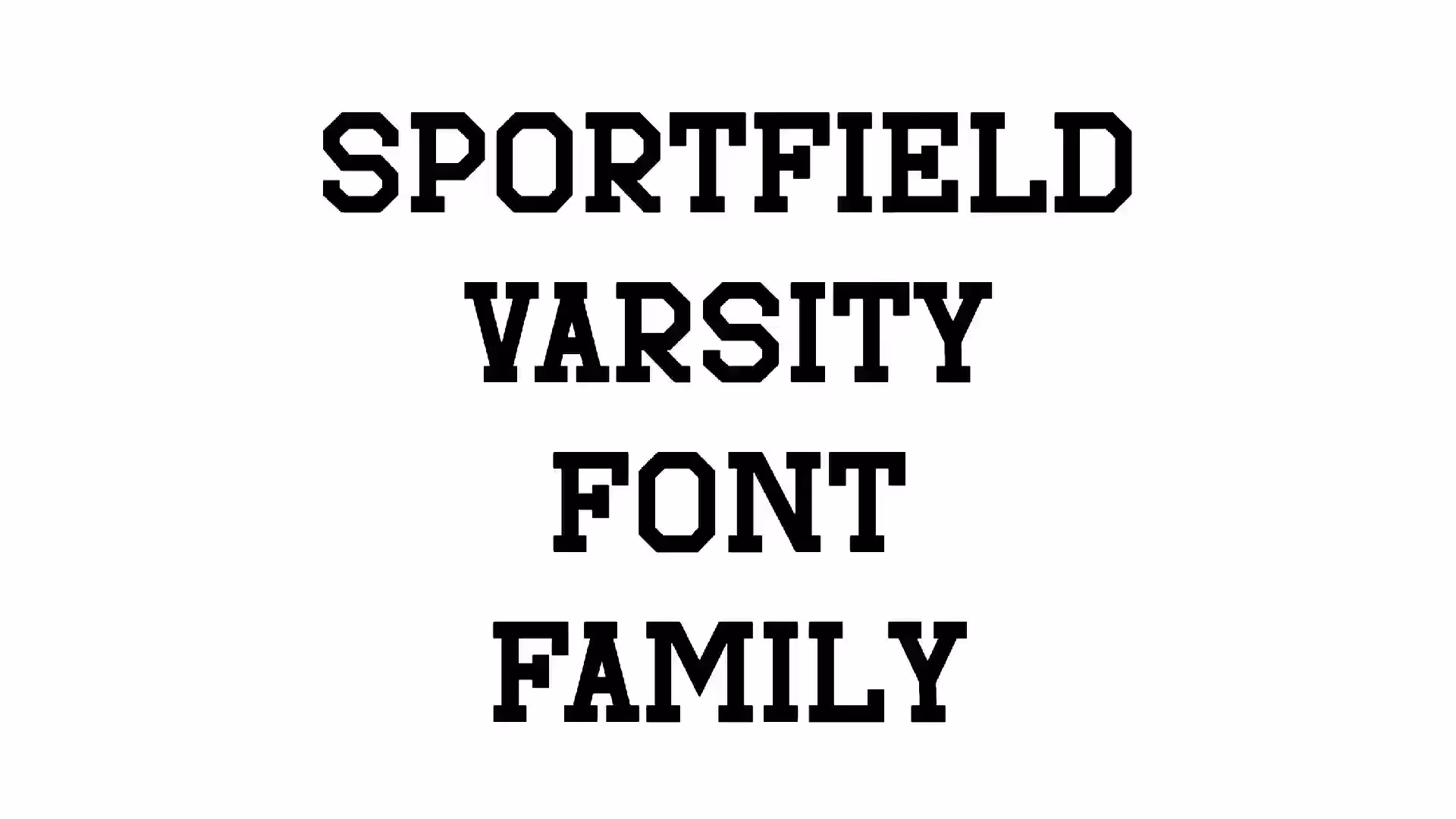 Sportfield Varsity Font Family