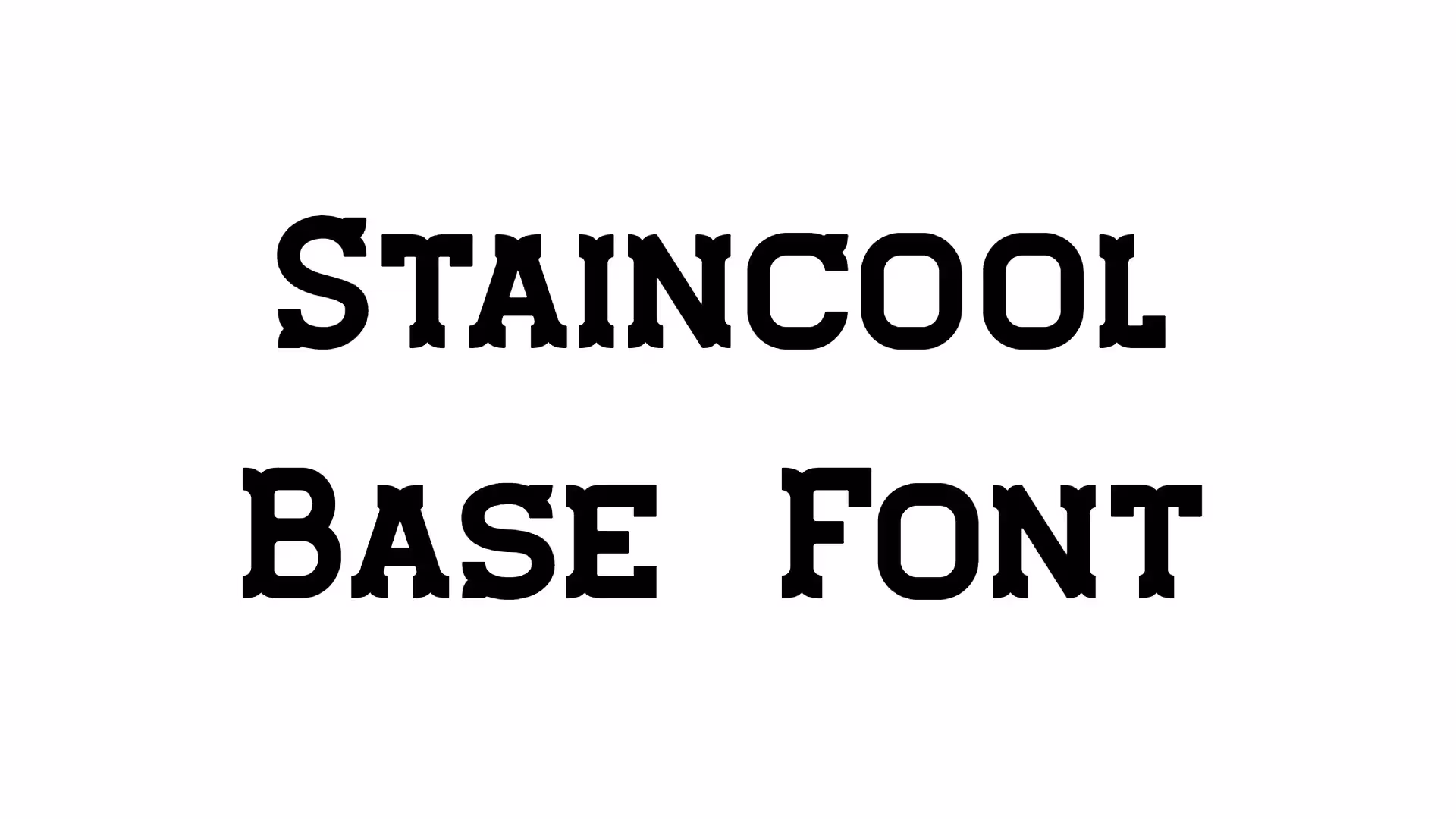 Staincool Base Font