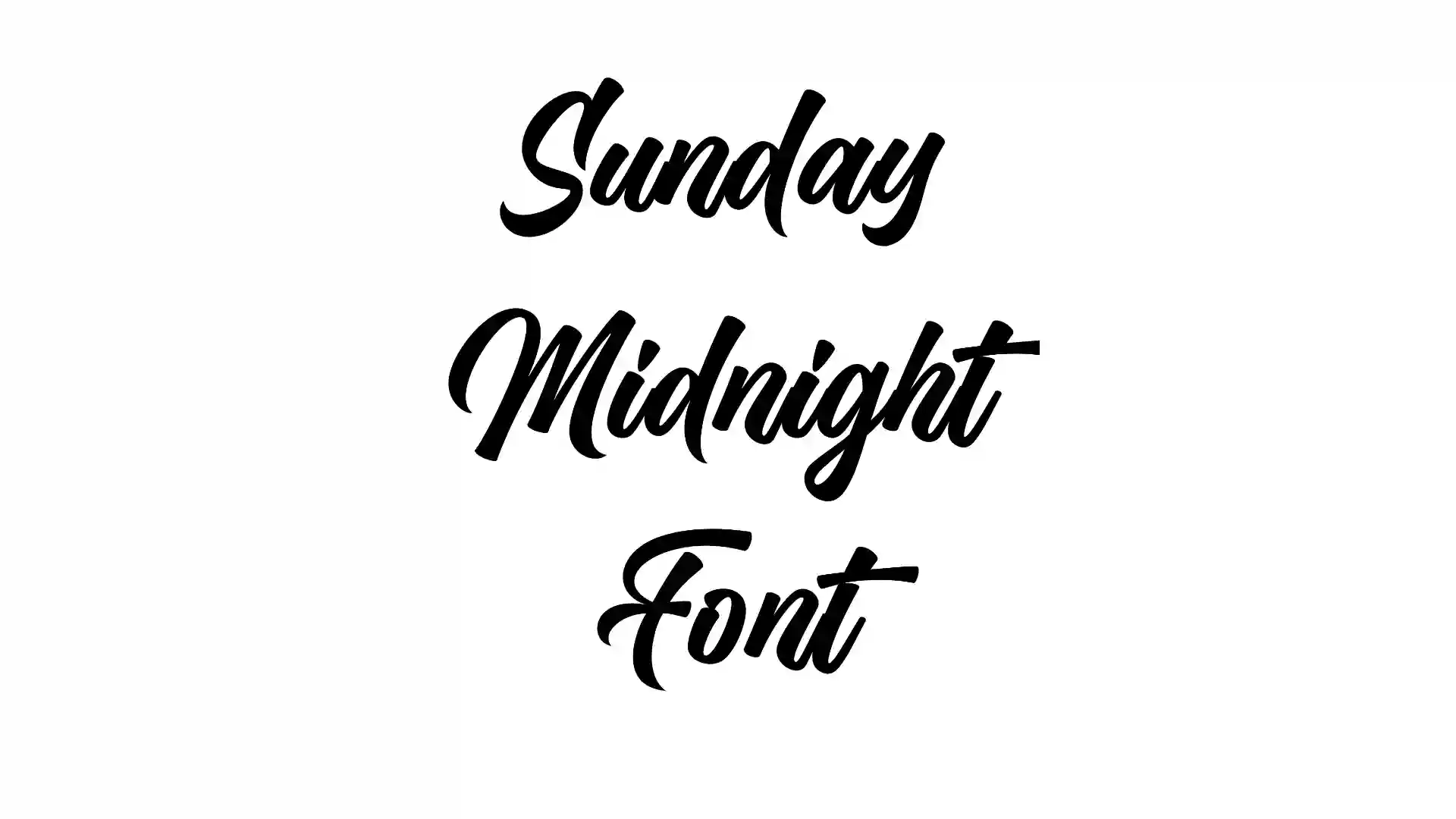 Sunday Midnight Font
