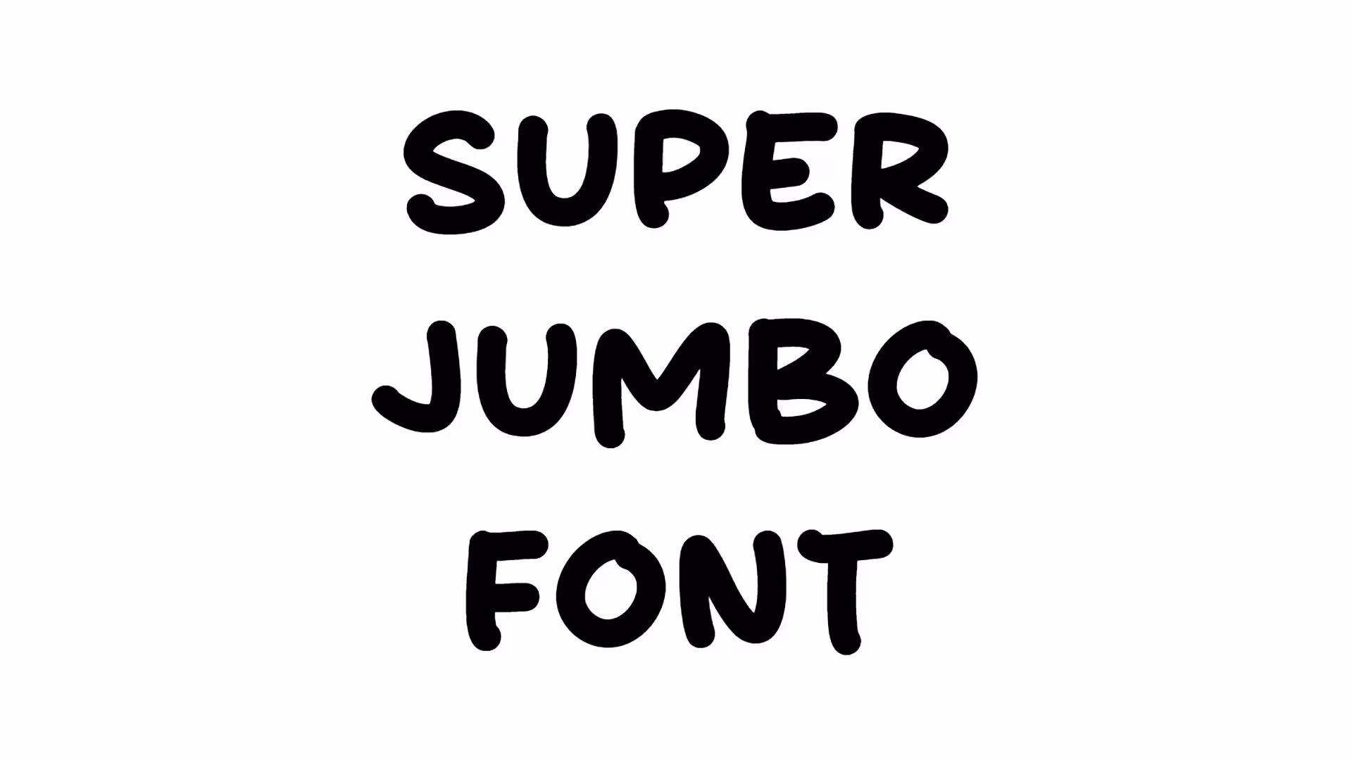 Super Jumbo Font