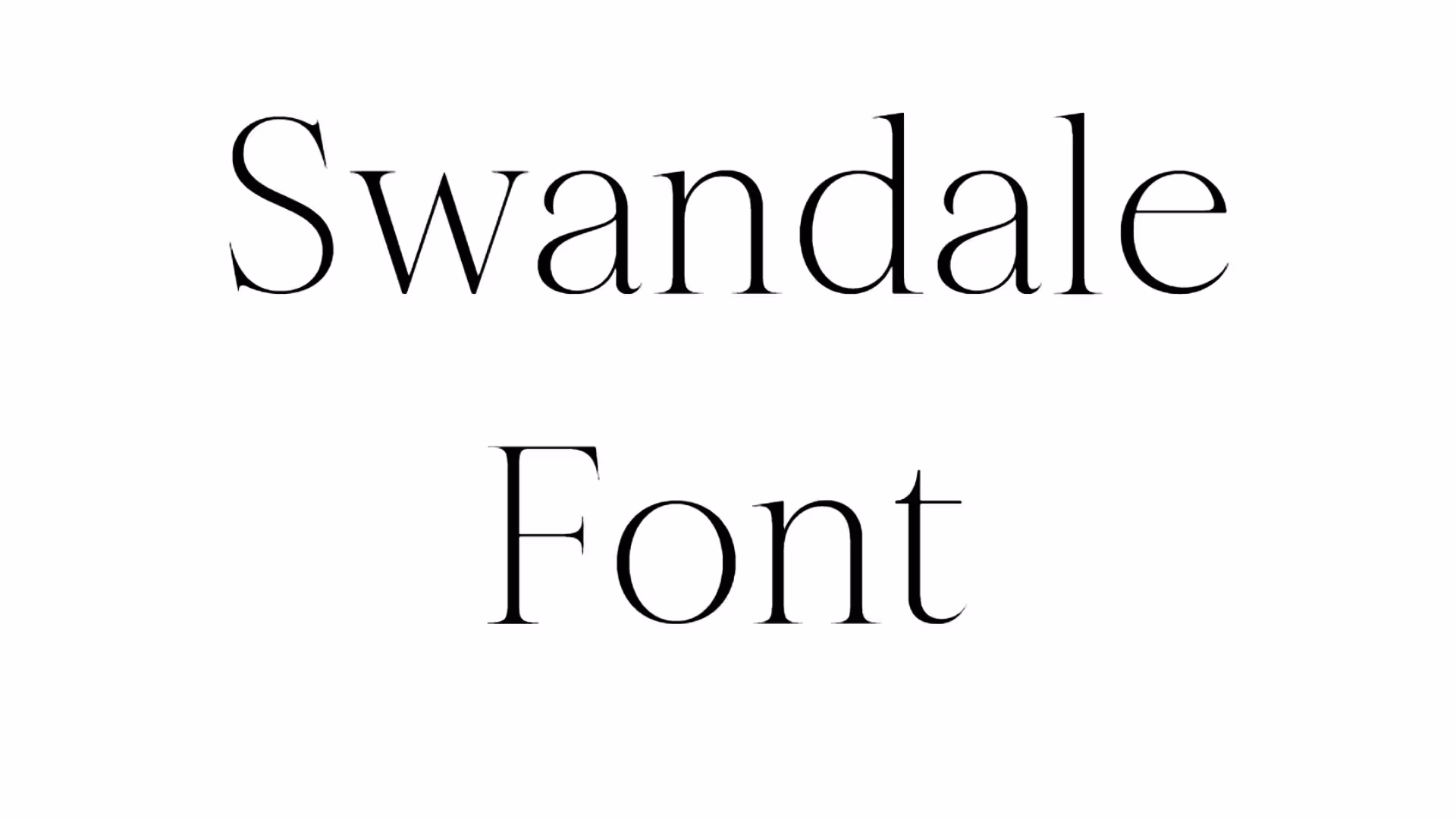 Swandale Font