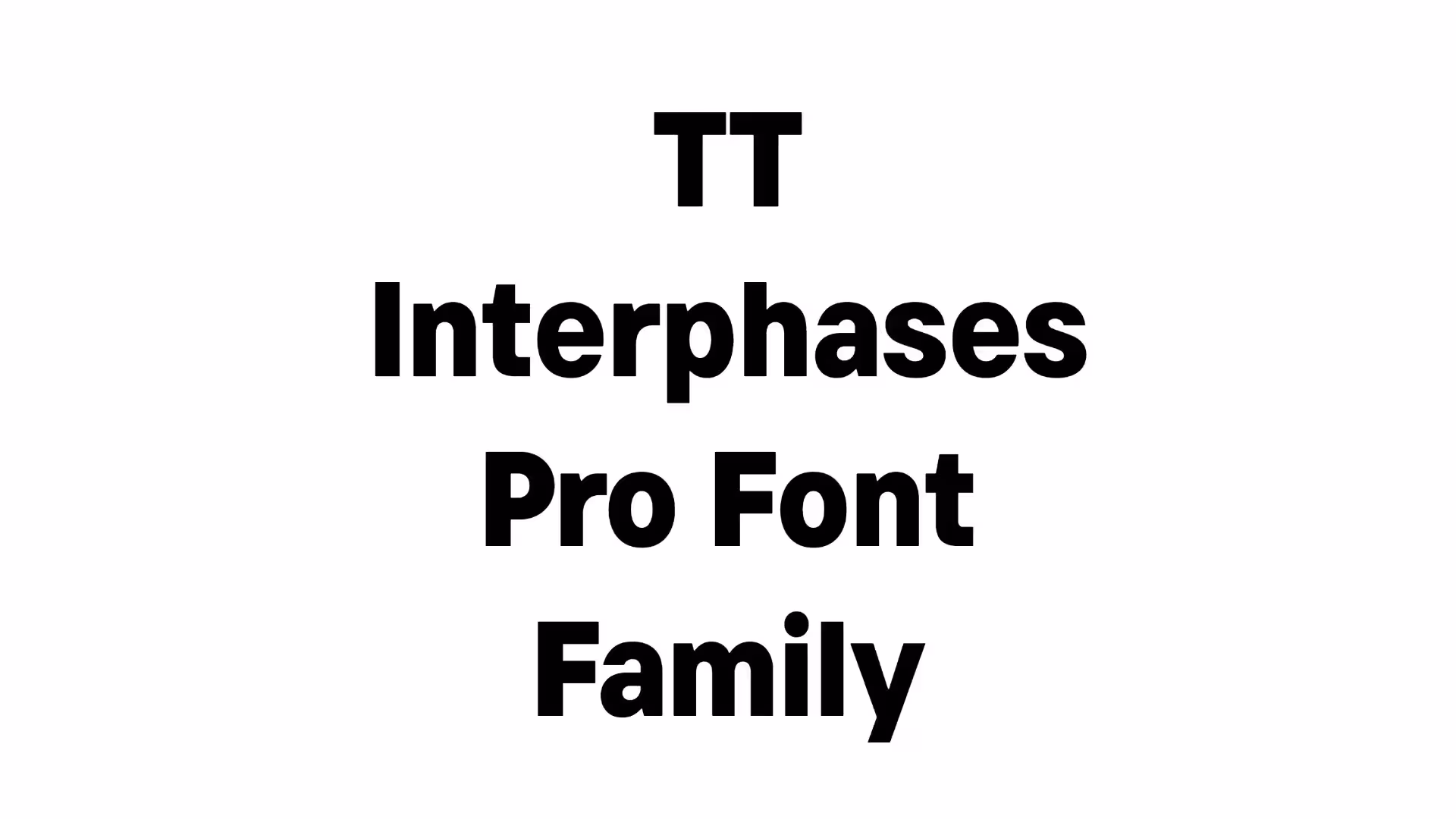 TT Interphases Pro Font Family