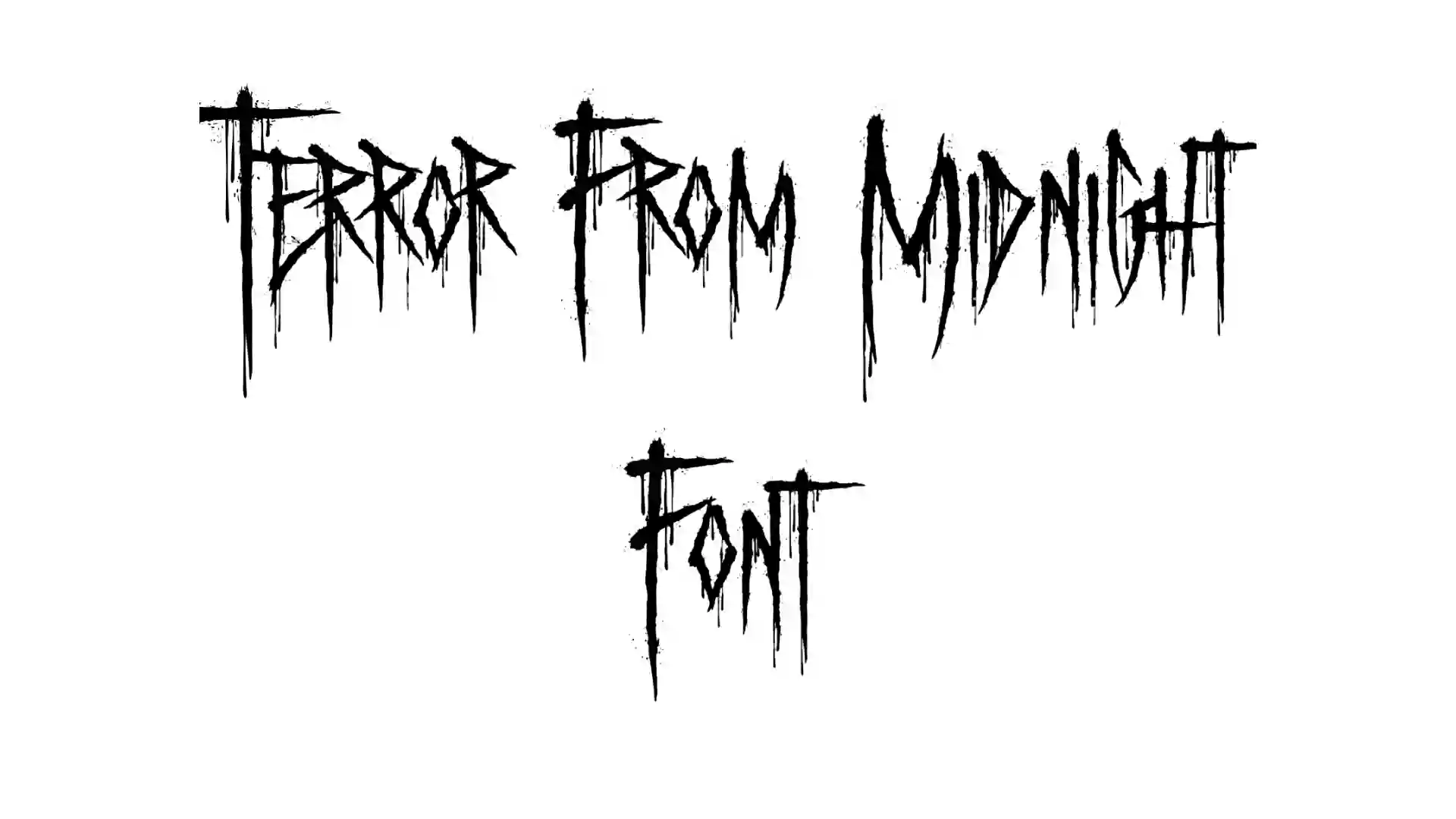 Terror From Midnight Font