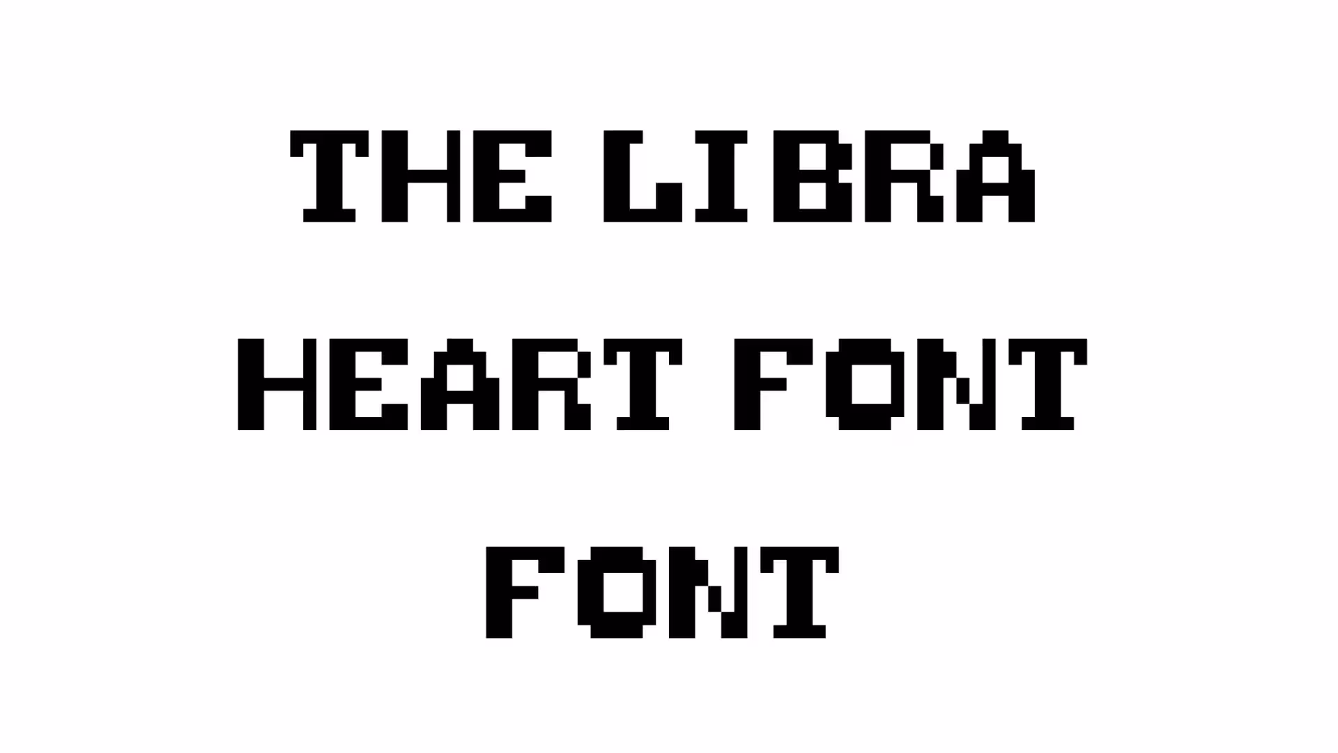 The Libra Heart Font Font