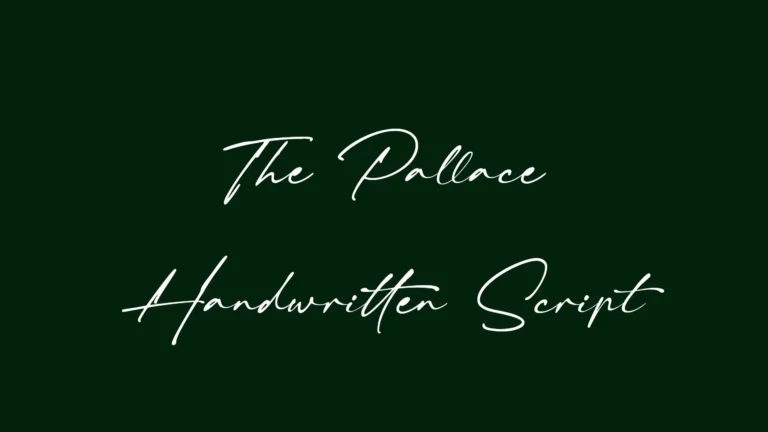 The Pallace Handwritting Font
