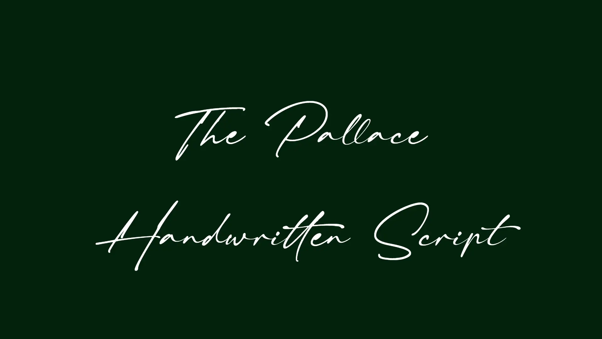 The Pallace Handwritting Font