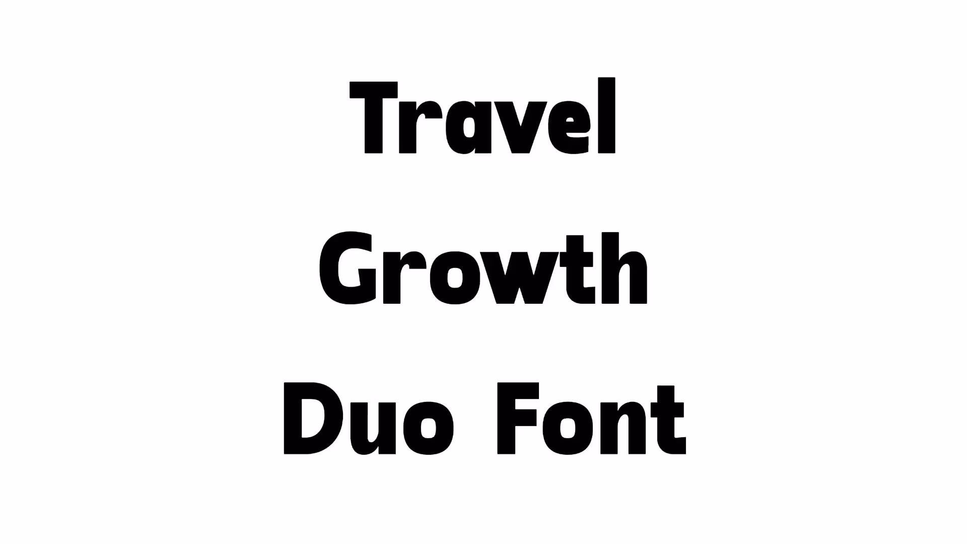Travel Growth Duo Font