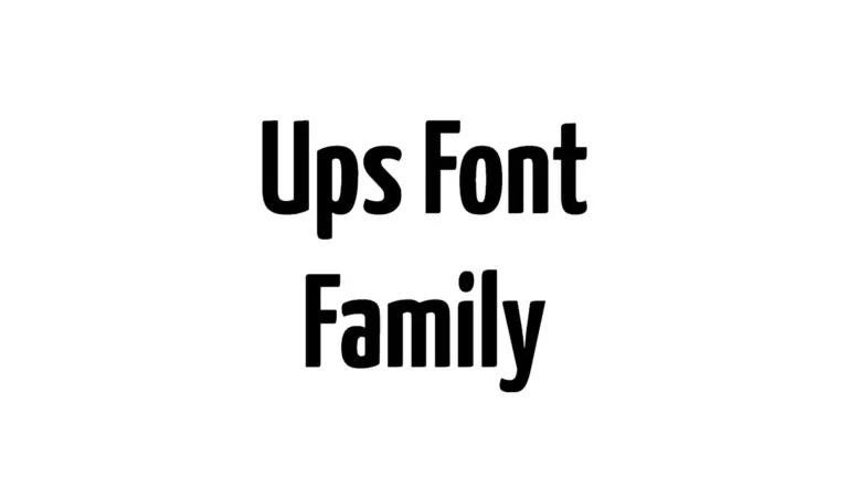Ups Font Family