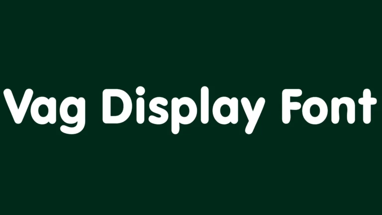 Vag Display Font