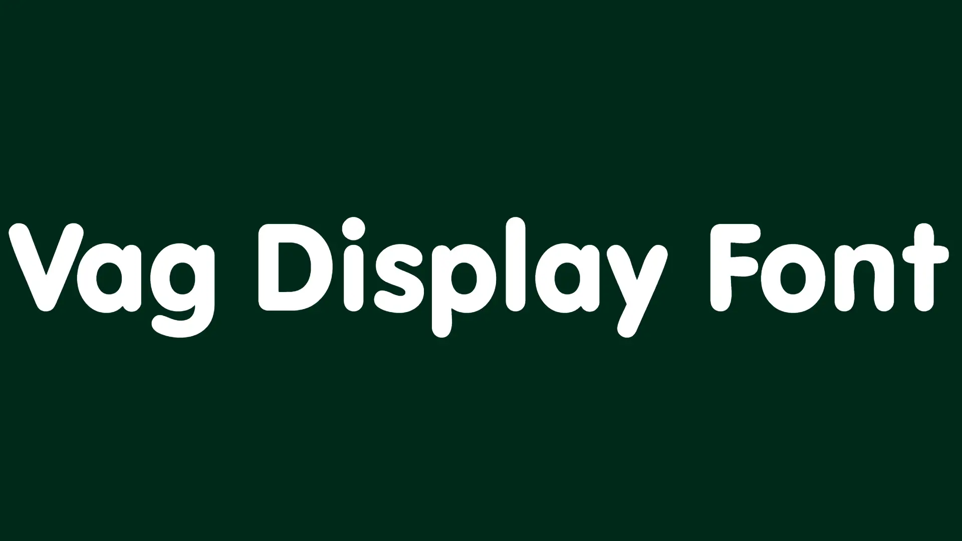 Vag Display Font