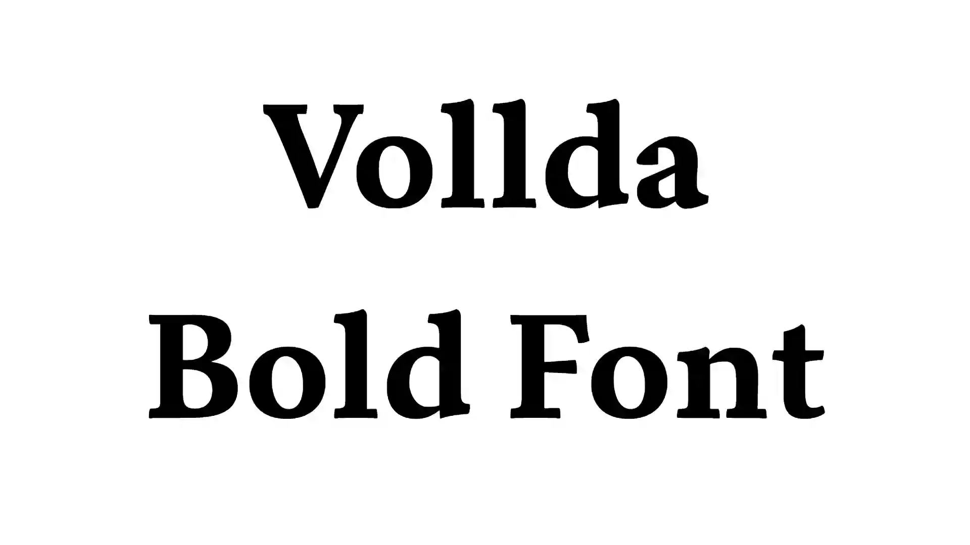 Vollda Bold Font