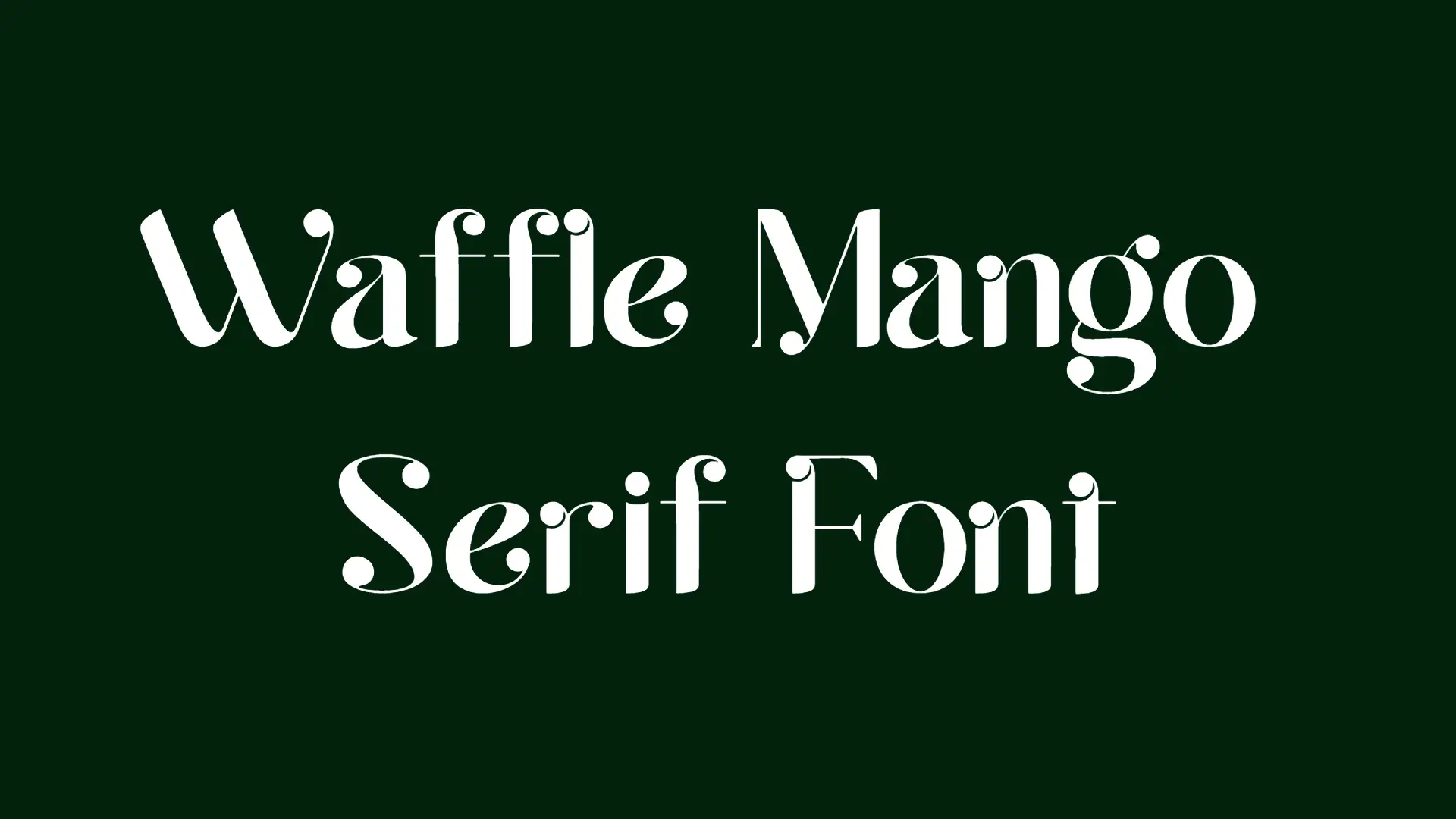 Waffle Mango Serif Font