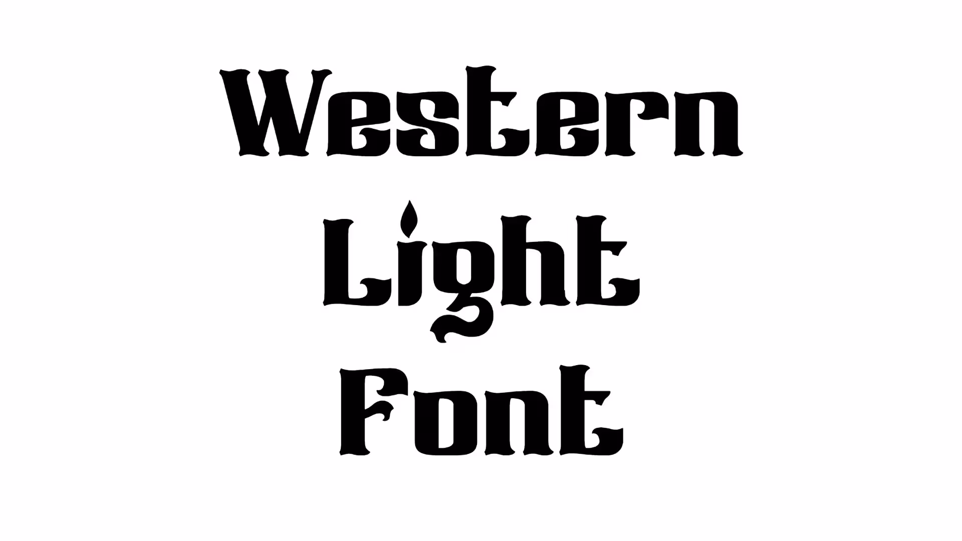 Western Light Font
