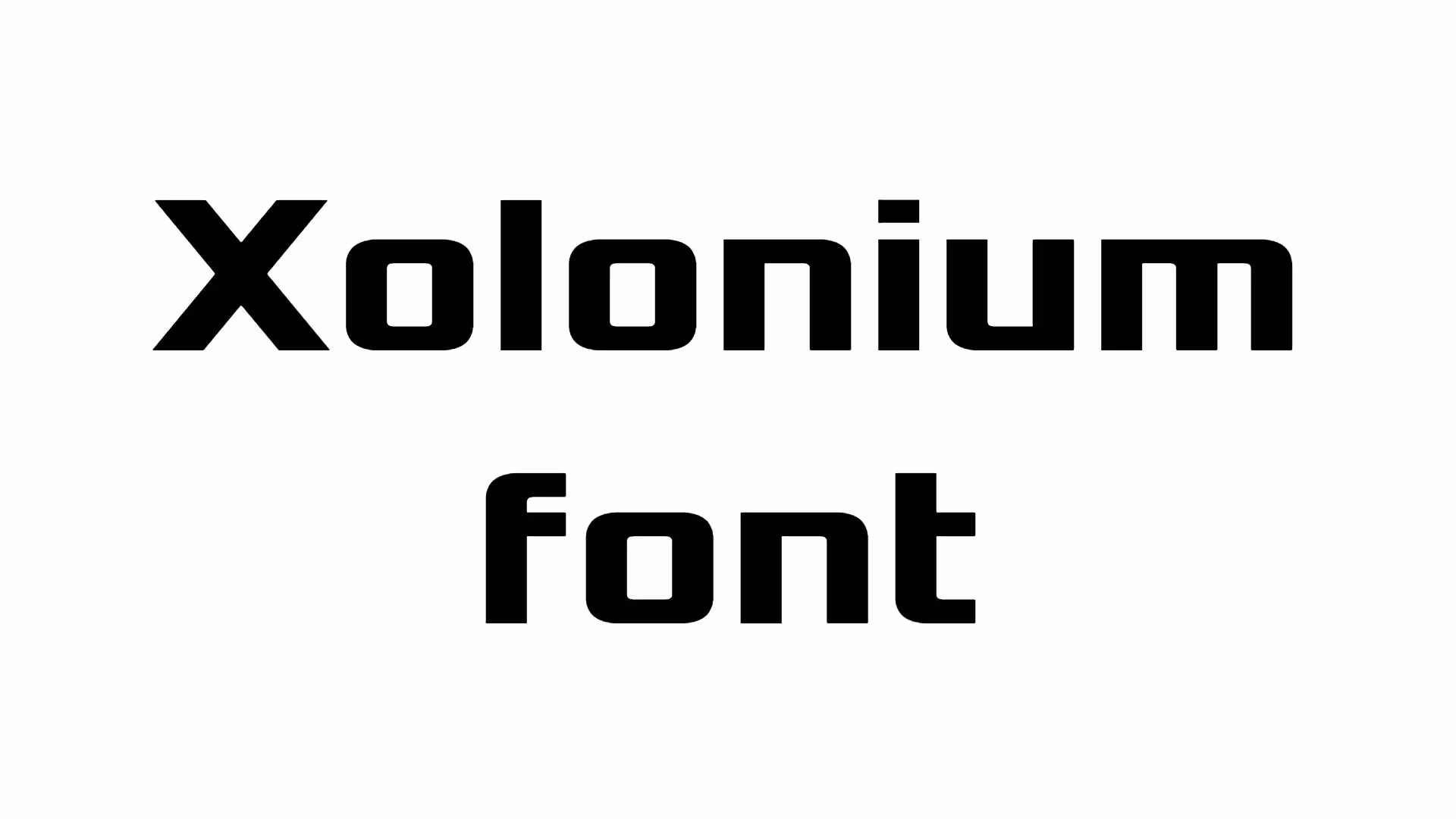Xolonium font