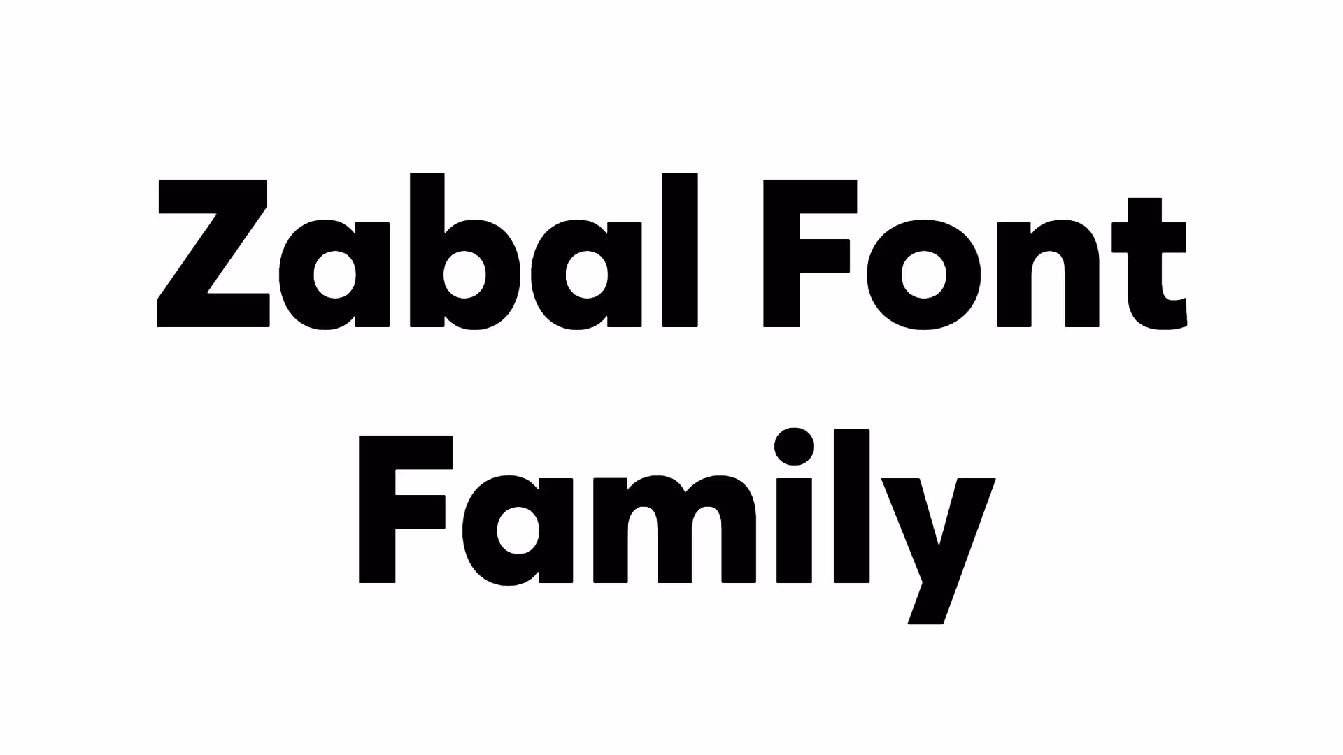 Zabal Font Family