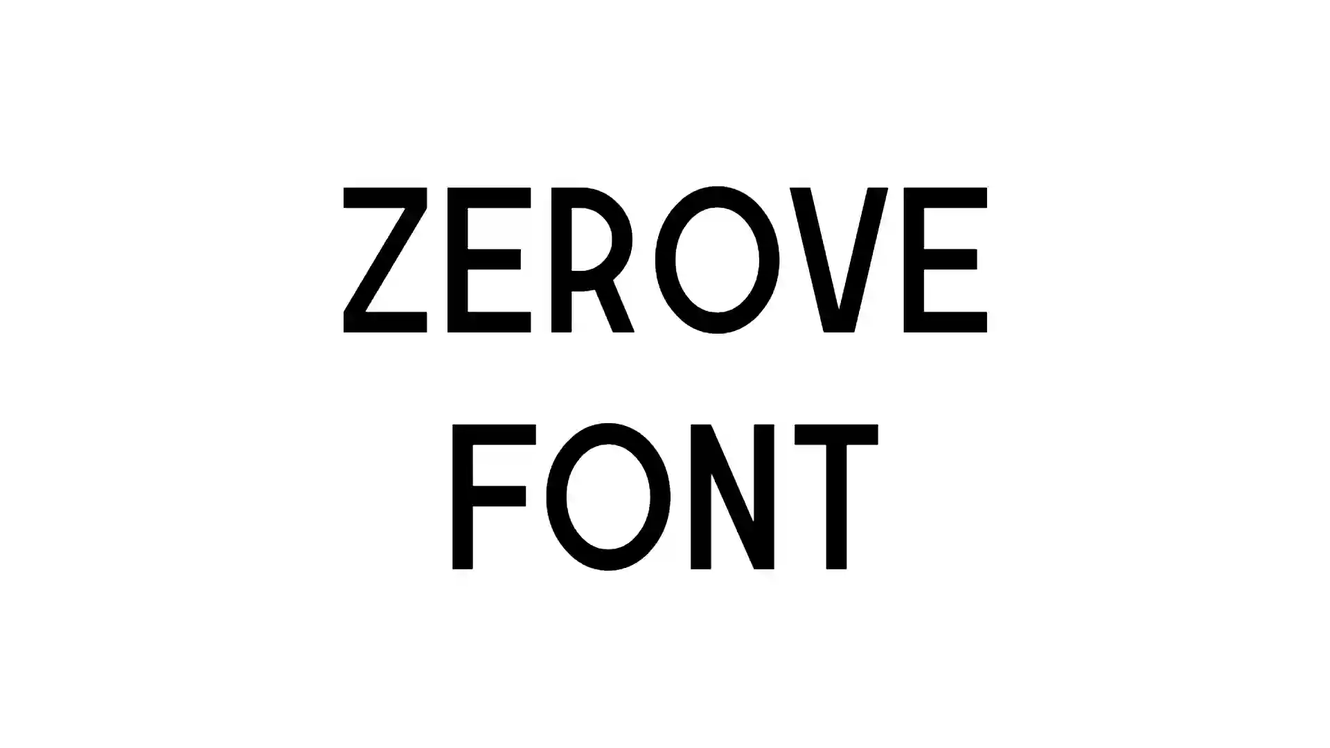 Zerove Font