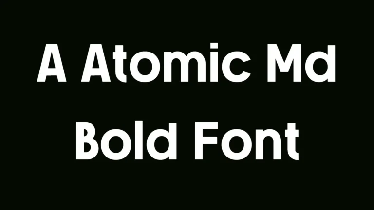 A Atomic Md Bold Font