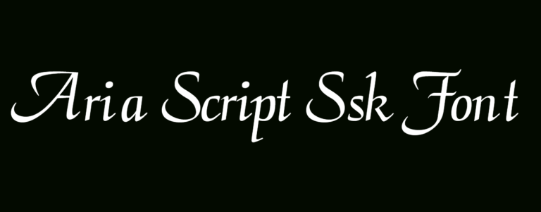 Aria Script Ssk Font