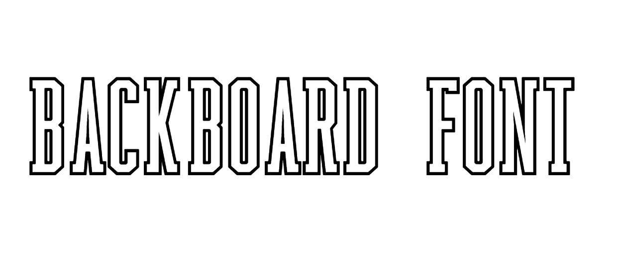 BackBoard Font