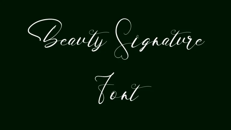 Beauty Signature Font