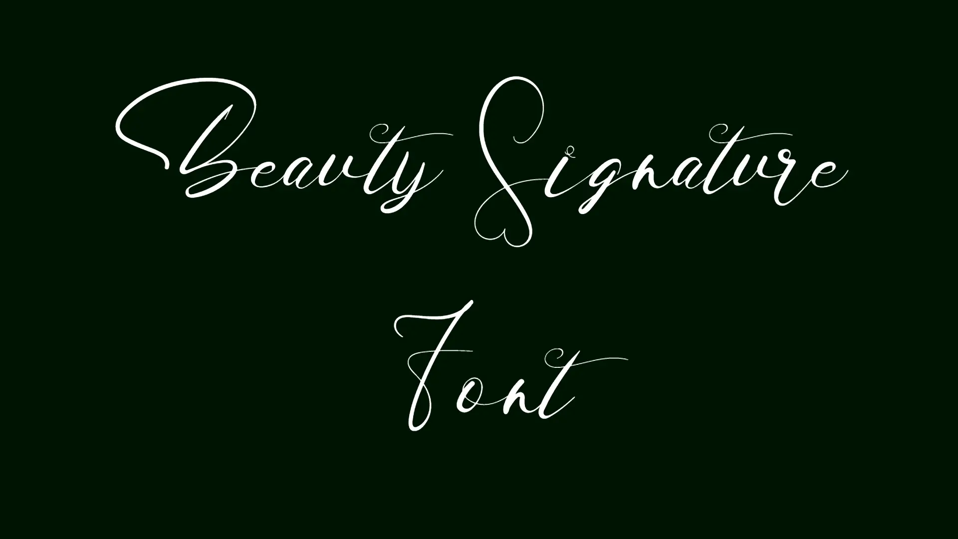 Beauty Signature Font