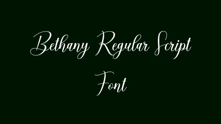 Bethany Regular Script Font