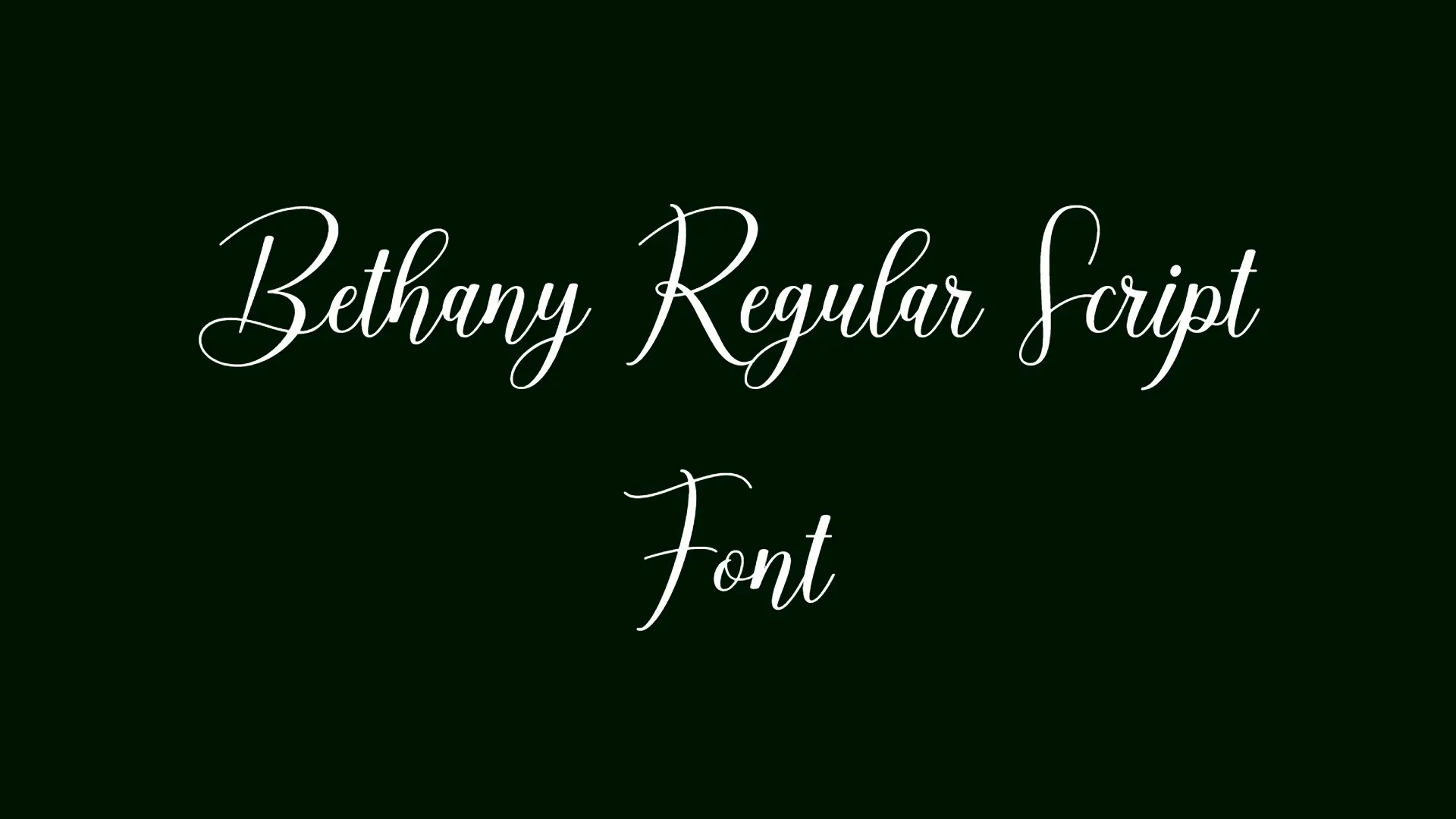 Bethany Regular Script Font