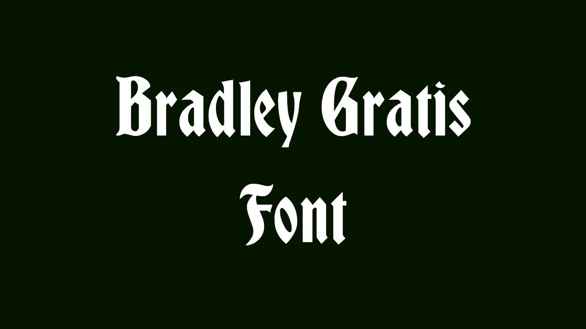 Bradley Gratis Font