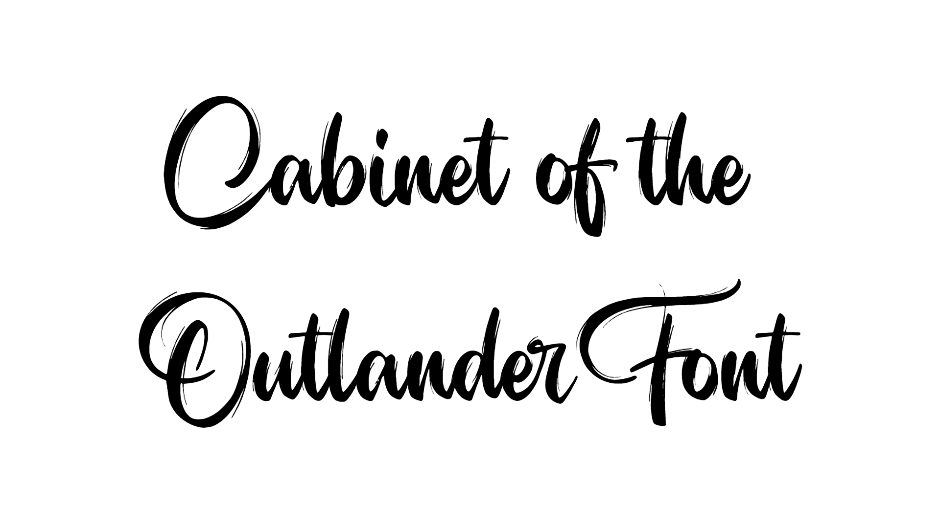 Cabinet of the Outlander Font
