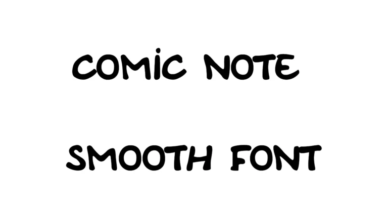Comic Note Smooth Font