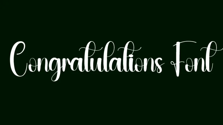 Congratulations Font
