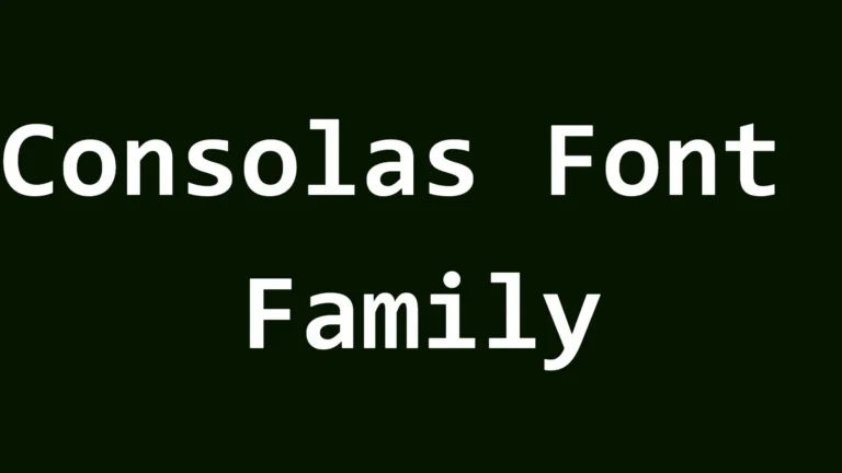 Consolas Font Family