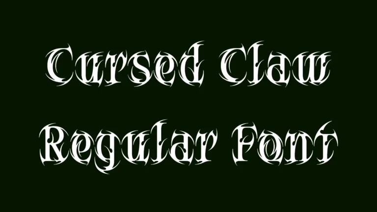 Cursed Claw Regular Font