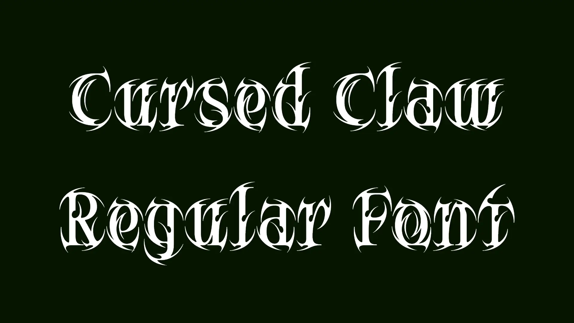 Cursed Claw Regular Font