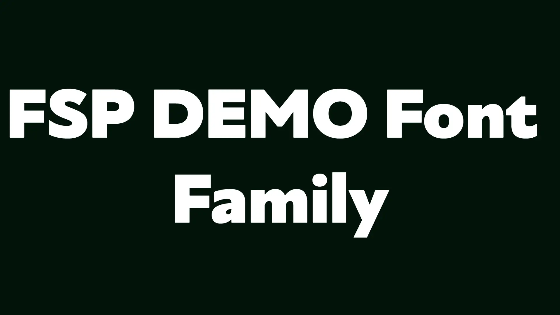 FSP DEMO Font Family