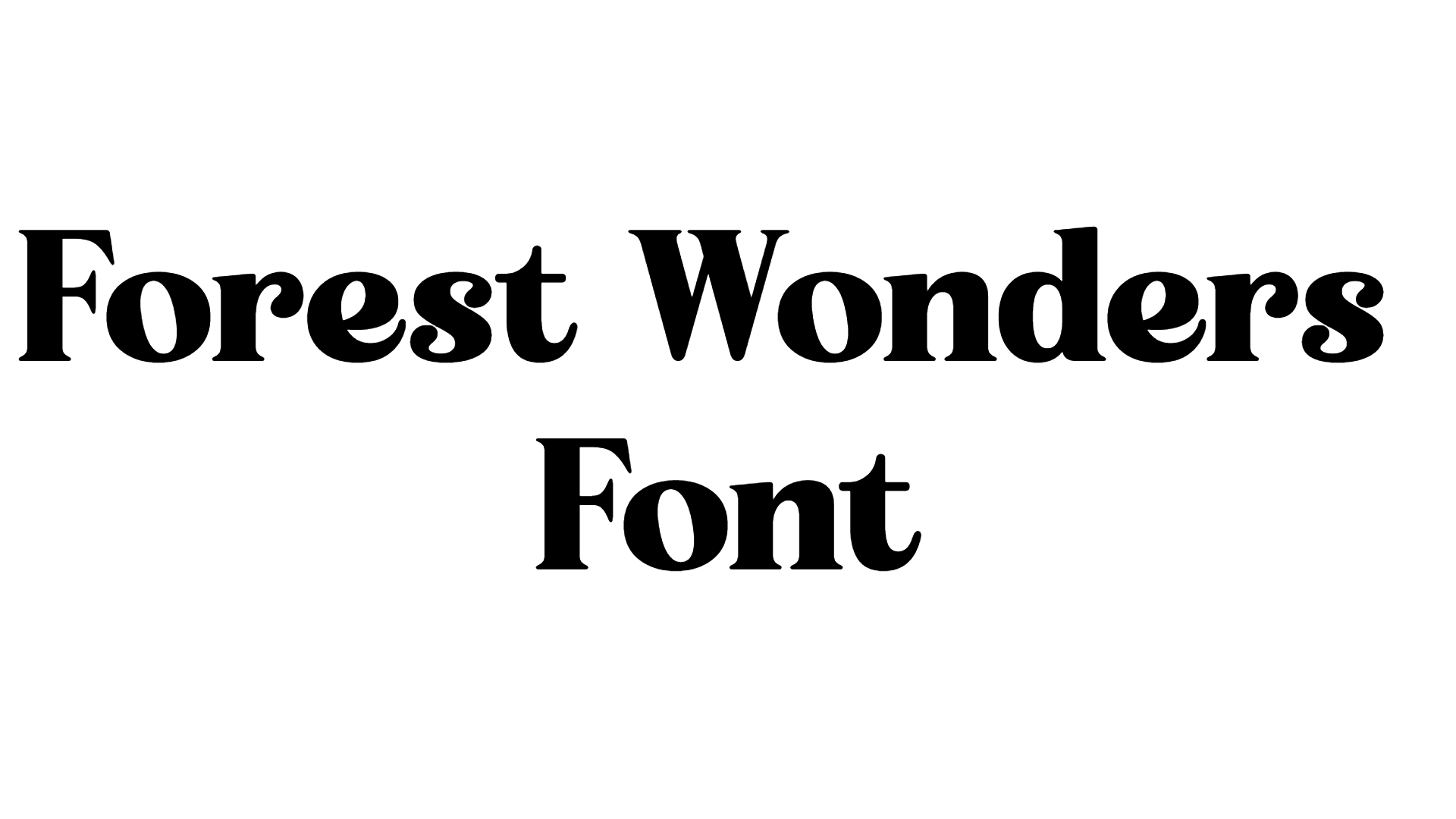 Forest Wonders Font