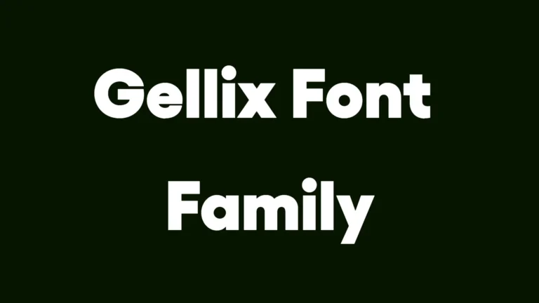Gellix Font Family