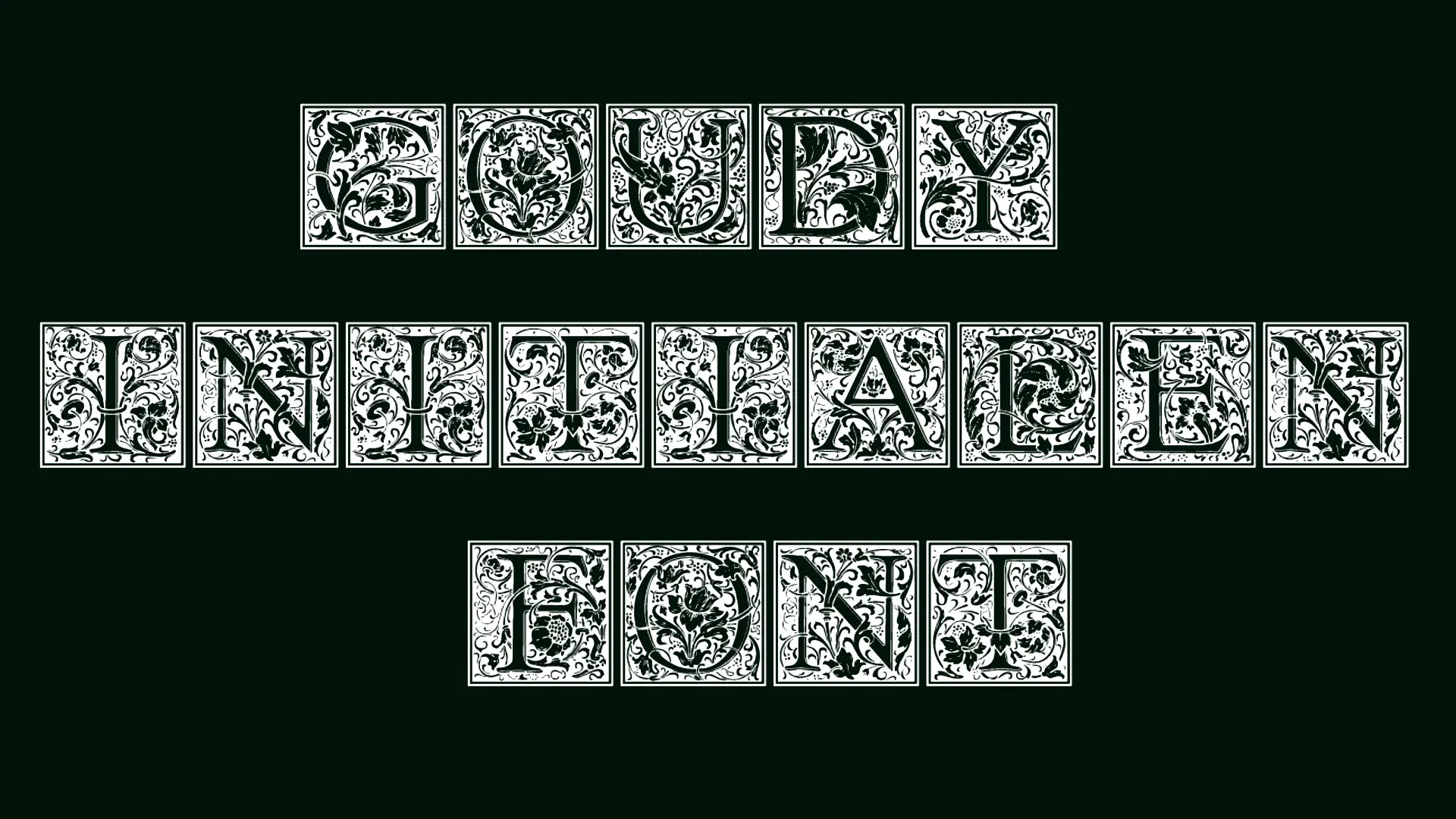 Goudy Initialen Font