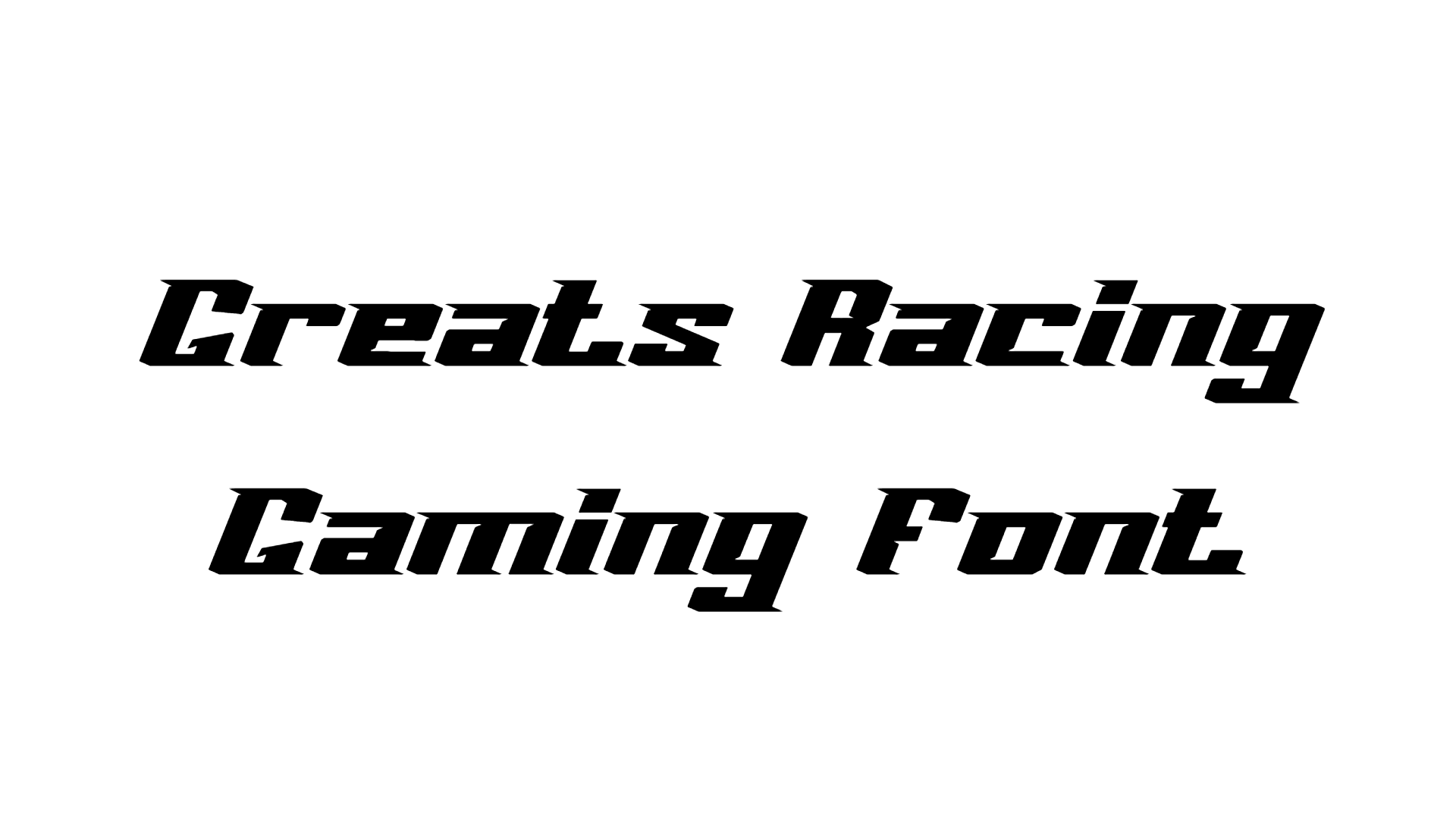 Greats Racing Gaming Font